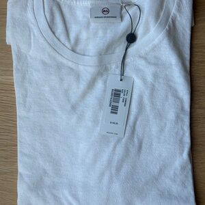 Adriano Goldschmied( AG)  Women Logan L/S Tee Size L powder white color NWT